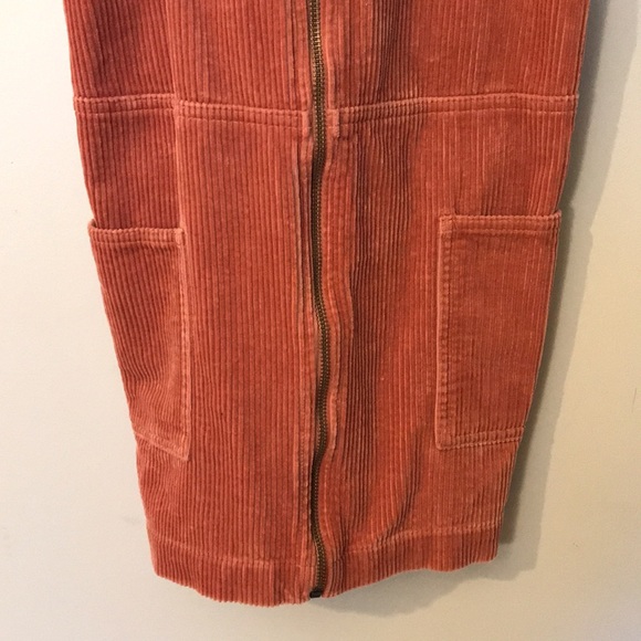 Pink Corduroy mini dress overalls - Picture 5 of 13